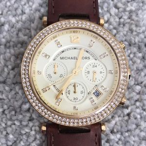 MEN’s leather Michael Kors Watch